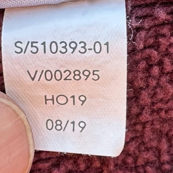 ATHLETA Cozy Karma Sweatshirt 1/4 Zip Funnel Neck Boxy Antique Burgundy Purple M - Picture 6 of 9